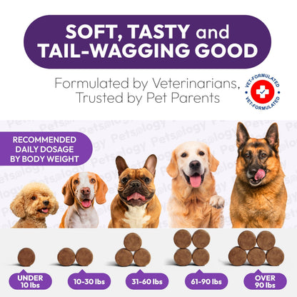 Melatonin for Dogs Calming Chews for Dogs Made in USA